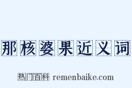 那核婆果近义词是什么意思的图片